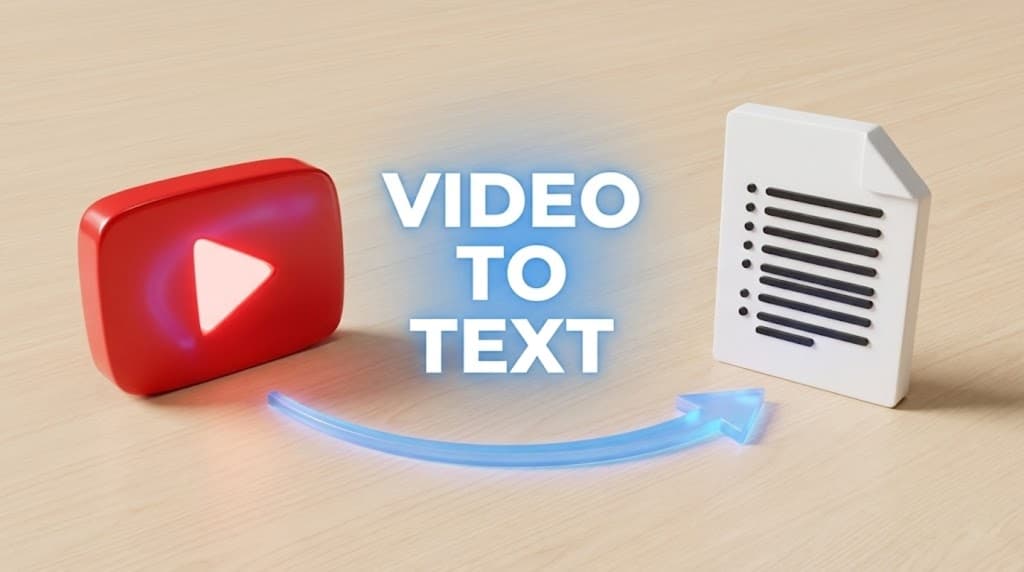 A split screen showing a YouTube video on one side and a clean, bulleted text summary on the other